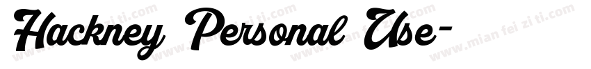 Hackney Personal Use字体转换